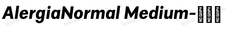 AlergiaNormal Medium字体转换